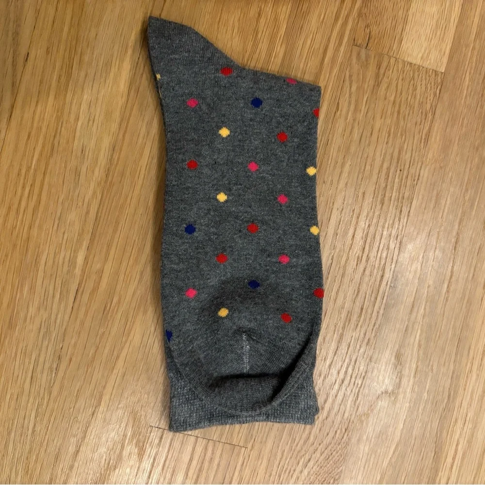 Gray Polka Dot Men's Socks